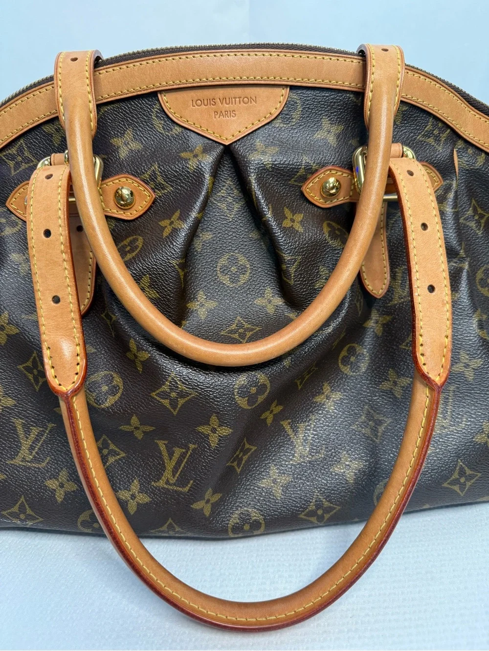 Louis Vuitton Tivoli GM Monogram Canvas Brown Satchel with Vachetta Trim